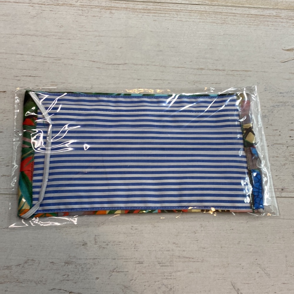 Johnny Was Silk Charmeuse Multi Color Print Face Mask - Picture 4 of 4